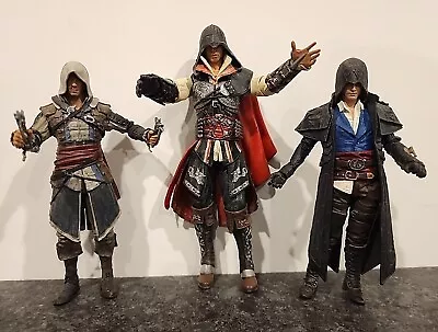 Lot Of 3 - Assassin’s Creed Edward Kenway Jacob Frye Ezio Action Figures • $29