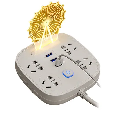 1.8M Outlets Socket Power Board USB Charging 4 Way Charger Ports Surge Protector • $18.99