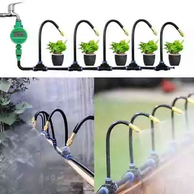 DIY Bending Universal Spray Kit Garden Watering Irrigation Patio Misting Cooling • $38.03