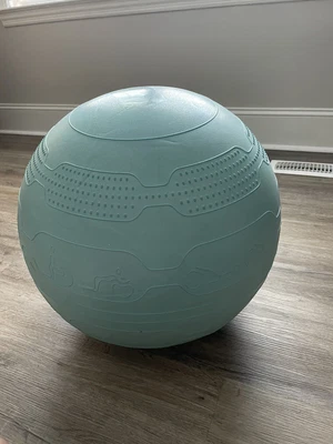 $5 • Buy Athletic Works 65cm Yoga Ball Purple, Anti-Burst, Exercises Poses Embossed