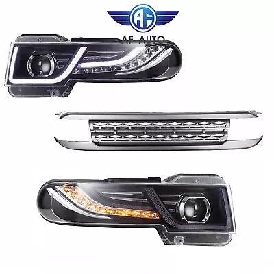 Led Halo Projector Headlights With Grille For 2007-2014 Toyota FJ Cruiser PAIR • $279.99