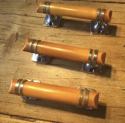 £45 • Buy 3 Phenolic Bakelite Art Deco Door Handles