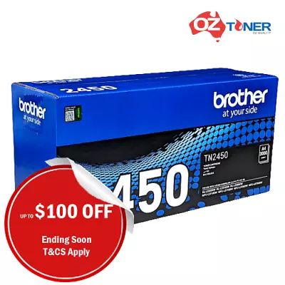 Genuine BROTHER TN2450 BLACK High Yield Toner For MFC-L2730DW/L2750DW/L2710DW 3K • $144.80