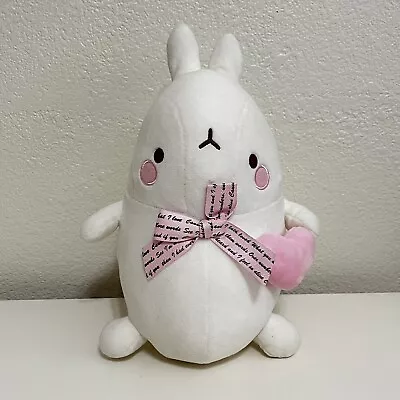 Molang Plush Pink Heart Pink Bow Loved Stuffed Animal • $39.99
