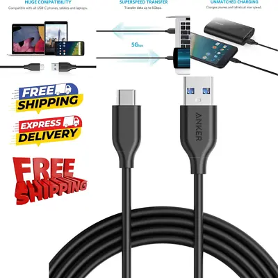 $21.99 • Buy Anker USB C Charger, Powerline USB C To USB 3.0 Cable (6Ft) With 56K Ohm Pull-Up