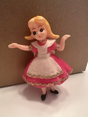 Alice In Wonderland Blowmold W/ Pink Felt Dress White Apron Vintage 60’s Disney • $15.99