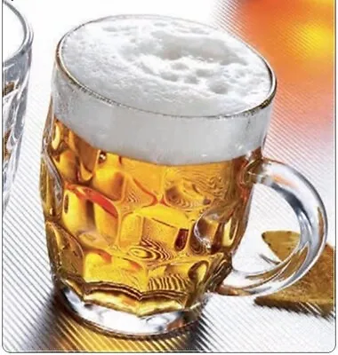 Dimpled Beer Tankard PINT Glass Set Of 2 - 600ML • £8.95