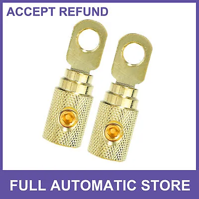 TWO Amp Input Reducer Copper 4 Gauge Car Stereo Audio Gauge Terminal • $14.72