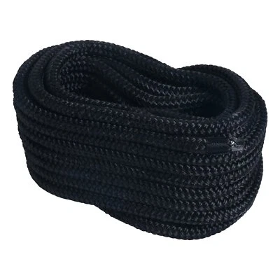 $23.39 • Buy 1/2 Inch 50FT Double Braided Nylon Boat Dock Lines 4800 LBS Marine Mooring Rope