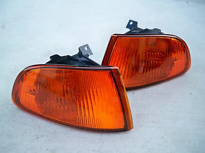 For 92-95 Honda Civic 2/3Dr Coupe Hatch Frost Amber Corner Light Blinker Parking • $39.99