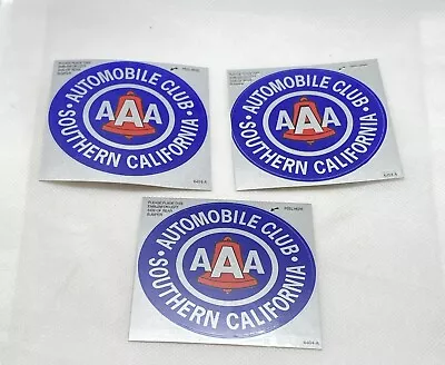 Lot Of 3 AAA Automobile Club Reflective Stickers Decal Southern California • $9.99