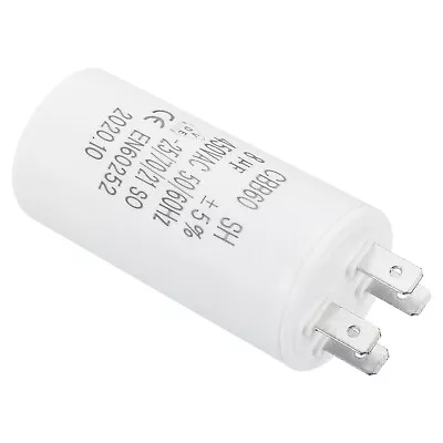 CBB60 8uF Running CapacitorAC 450V 4 Pins 50/60Hz For Water Pump White • $19.90