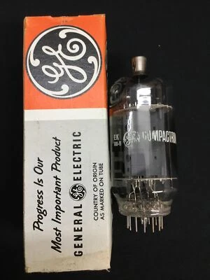 $29.95 • Buy NOS GE 6HF5 Ham Radio Gray Plate SWEEPS VACUUM TUBE Tested USA T.1953-D