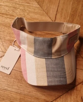 Seed Heritage - Womens Stripe Summer Visor - One Size RRP $39.95 Soft Orchid • $24