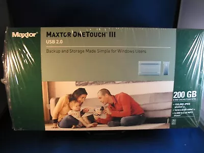 Maxtor One Touch III 200GB T01E200 USB 2.0 External HDD Hard Disk Drive New • $49