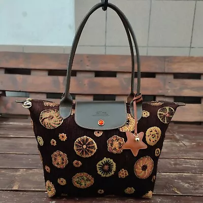 LONGCHAMP Le Pliage Limited Edition Vintage Floral Jaquard Tote Bag • $149