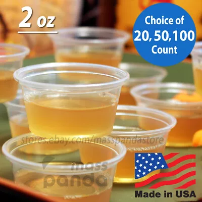 2 Oz Dart Medium Jelly Gelatin Shot Disposable Clear Plastic Portion Cups • $7.95