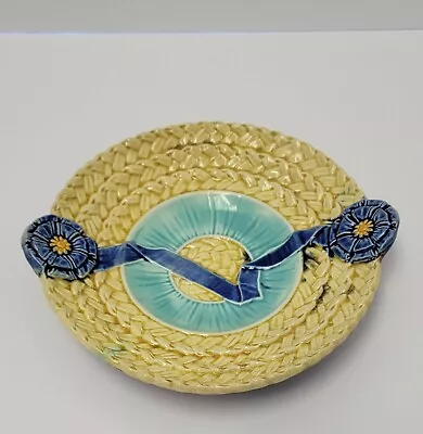 Majolica By M.H. Wedgwood Circa 1888 To 1920 Straw Hat W/bow • $145