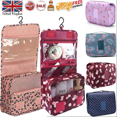 £3.79 • Buy Women Wash Bag Toiletry Handbag Travel Case Cosmetic Make Up Hanging Pouch Kit