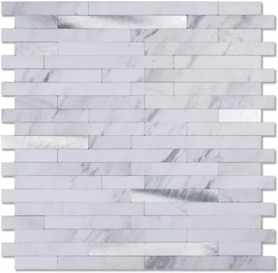 Art3d 10 Sheets Peel And Stick Backsplash Stone Mosaic Tile For Kitchen Bathroom • $42.99