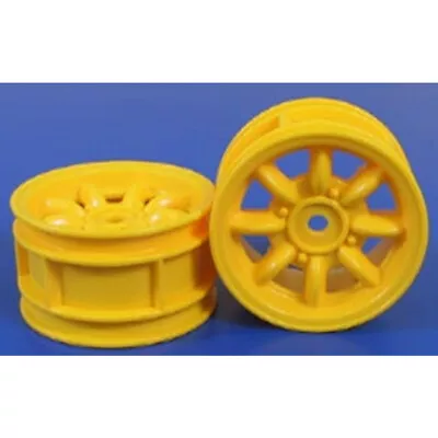 NEW Tamiya 49040 RC Mini Cooper Wheels Yellow (2) FREE US SHIP • $18.38