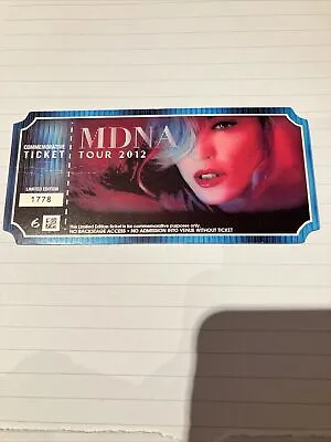 Madonna 2012 MDNA Tour Ticket. Official Item. • $29.05