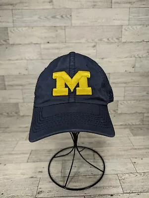 Men's Top Of The World Navy Blue Michigan Wolverines Strap Back Hat Cap • $11.99
