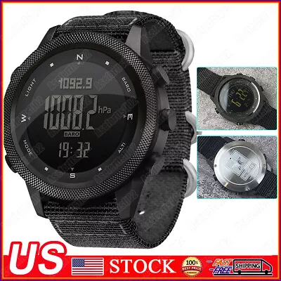 Men Sports Digital Watch Military Army Altimeter Barometer Compass World Time US • $49.79