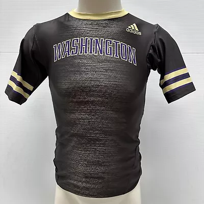 Adidas Compression Training Shirt Mens Black Washington Logo FITTED 20 Large NEW • $32.53