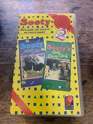 Sooty Rare Double Box Set  Golf Crazy Golf And Sooty Wants A Pet VHS VIDEO • £19.99