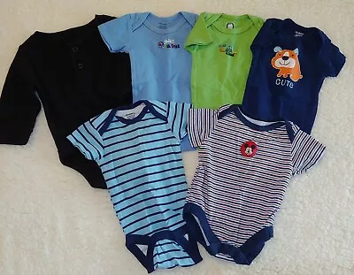 DISNEY GERBER GARANIMALS  -Boy's Onsies LOT Of ( 6 ) 0/3  Months - LOT #6 • $11.99