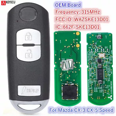 OEM Smart Remote Key Fob For Mazda 3 CX-3 CX-5 2013-2019 315MHz ID49 WAZSKE13D01 • $33.39