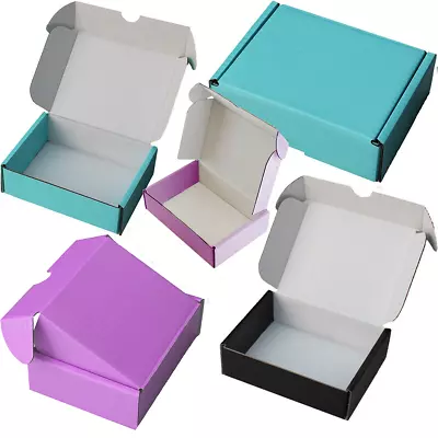 Large & Small Parcel Die Cut Coloured Cardboard Postal Boxes Shipping Parcel CS • £170.55