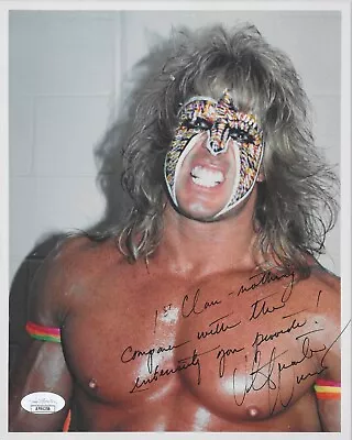 The Ultimate Warrior Inscribed & Autograph Vintage 8x10 Photo WWE WWF JSA COA • $999.99