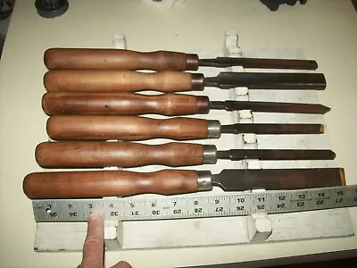 Set Of 6 Unbranded Wood Turning Chisels From Vintage Duro 12  Wood Lathe USA 15  • $59.99