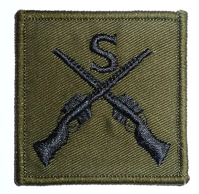 GENUINE MILITARY SNIPER CLOTH BADGE Sew On Olive Jacket Patch GB Army Surplus • £3.80