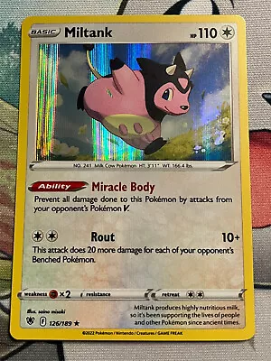Pokemon Card TCG - Miltank - Sword Shield Astral Radiance - 126/189 - Rare Holo • $0.75