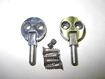 Vintage Singer Sewing Machine Cabinet Head Pin Hinges 2 Screw Steel Finish  • $29.95