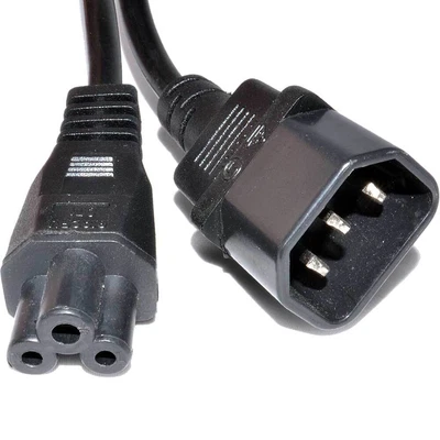£4.49 • Buy 1m IEC Plug C14 To Cloverleaf Plug C5 Converter Adapter Power Cable [006966]