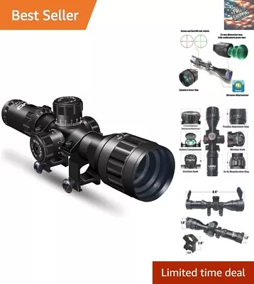 Compact Tactical Rifle Scope - 3-9x32 Red Green Illuminated Mil-dot Reticle • $101.79