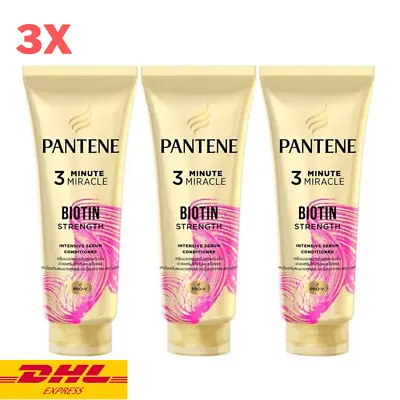 3x Pantene 3 Minute Miracle Biotin Serum Conditioner For Hairfall Pro-V 270 Ml • $61.48