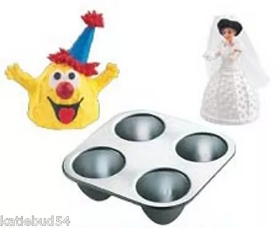 Wilton MINI Wonder Mold Pan 4 Cavity NEW 2105-3020 Cone Shape Doll Skirt  • $12.99