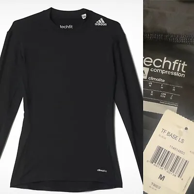 New Compression T-shirt Adidas TF BASE LS Black Sz M • $53.08