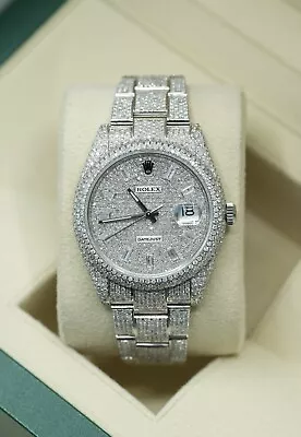 Rolex Datejust 41 126300 Bussdown Diamond Set Unworn Pave Baguette Diamond Dial • £13995