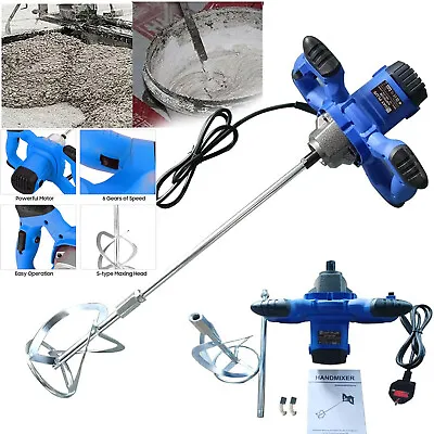 Electric 6 Gear Mixing Drill 3600W Plaster Mortar Mixer M14 Paddle Mixer Stirrer • $45.30