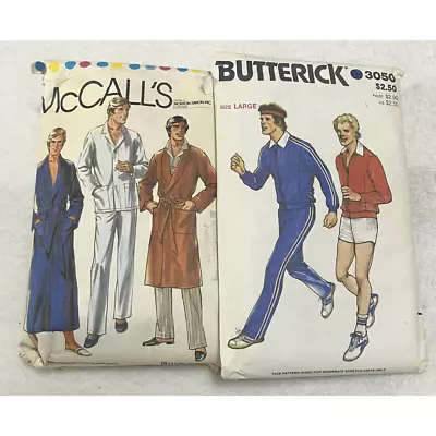 Men's Vintage Sewing Patterns Size M/L * Butterick 3050 * McCall's 7291 • $8