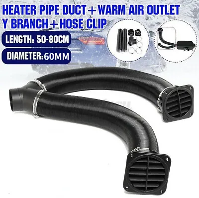 60mm Pipe Air Vent Duct Kit Y Piece Vent W/ Vavle Flap For Webasto Diesel Heater • $21.84