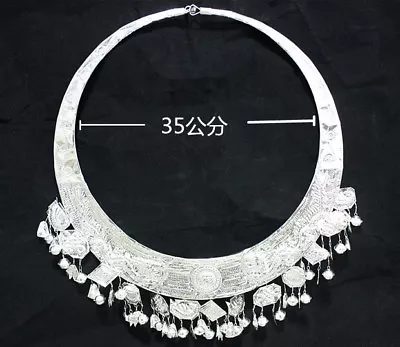 Classic Traditional Tribal Exotic Chinese Handmade Miao Silver Necklace 1piece • $99