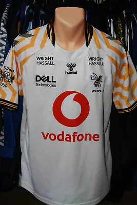 London Wasps Rugby Union Hummel 2021/2022 Away Shirt Jersey Kit Top Size L • £15.99