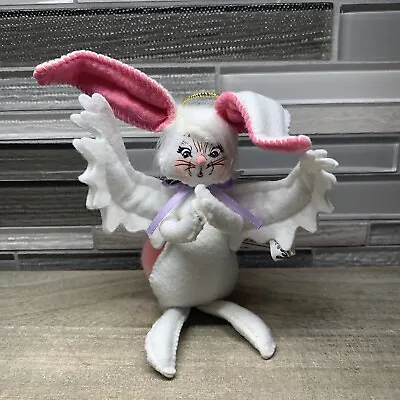 Annalee 5  Angel Bunny With Wings Spring Easter Rabbit Felt Plush Posable Doll • $18.99